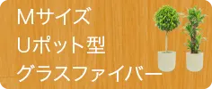 Ｍサイズ、Uポット型、グラスファイバー製鉢カバー